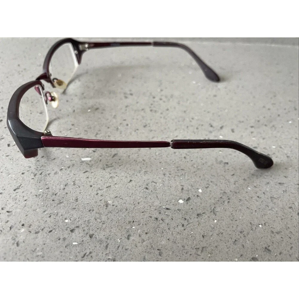Essence Eyewear ES257 261 53-20-135 Burgundy Half Rim Eyeglasses Frames ONLY